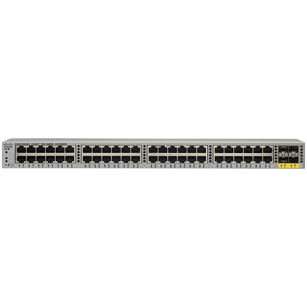 The Cisco N2K-C2248TP-1GE Nexus 2000 Series features FEX-link architecture to provide a unified server access platform with speeds of 100 Mbps Ethernet, Gigabit Ethernet, 10 Gigabit Ethernet.