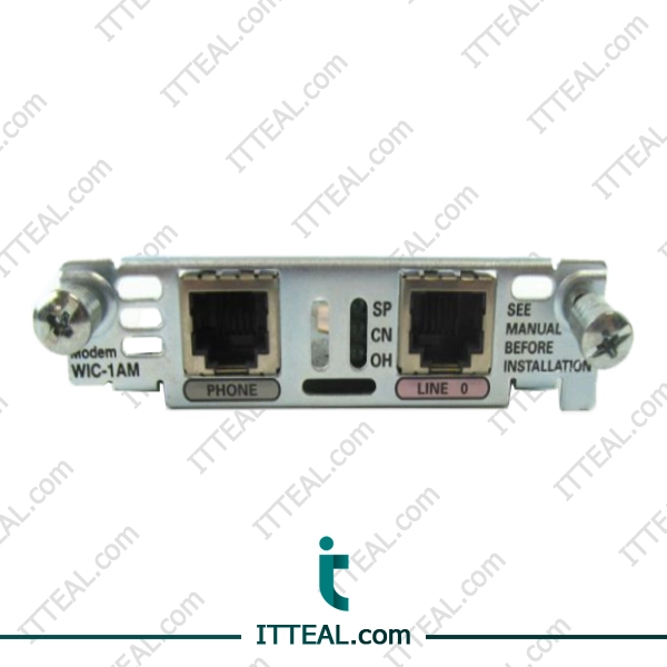 Cisco WIC-1AM interface cards provide one or two internal V.90 analog modems for incoming or outgoing analog modem calls.