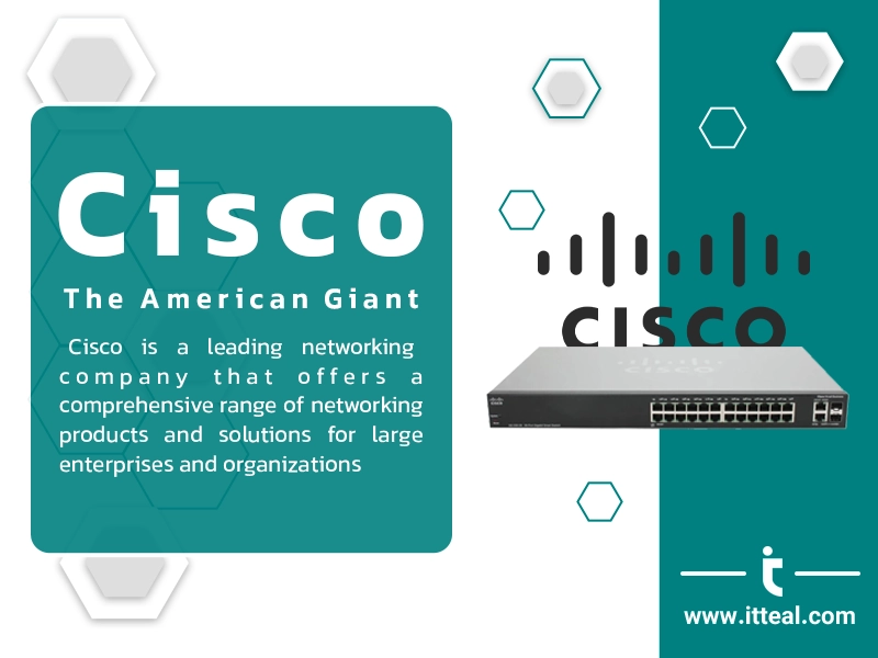A Cisco network switch with the Cisco logo on the right