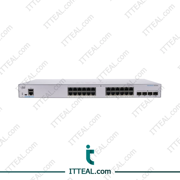 Front View Of Cisco CBS350-24FP-4X