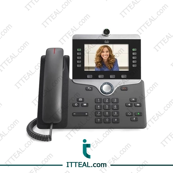 Cisco CP-8861-K9 IP phone with a 5-inch color display and wideband audio for enhanced communication