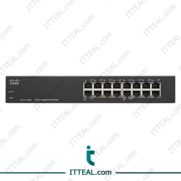 Cisco SG110-16HP Small Business 32 Gbps switching capacity