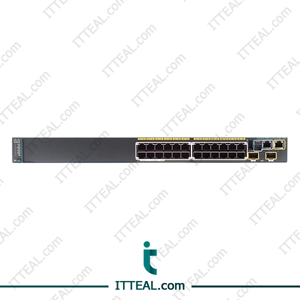 Front view of the Cisco WS-C2960S-24PD-L Catalyst