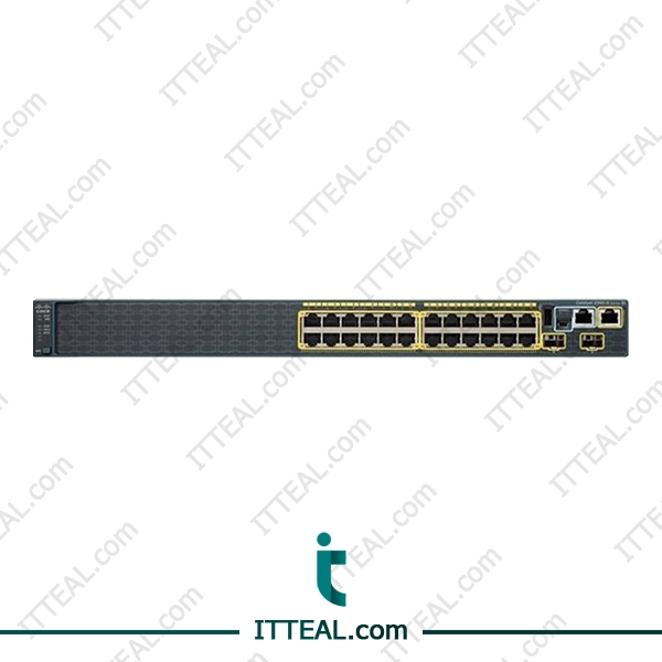 Front view of the Cisco WS-C2960S-F24PS-L Catalyst