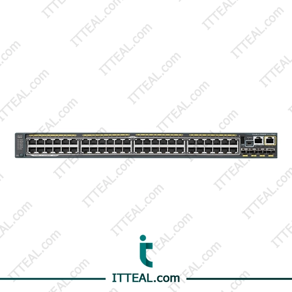 Front view of the Cisco WS-C2960S-F48LPS-L Catalyst