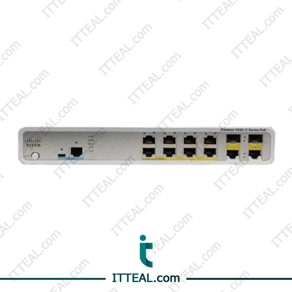 Front view of Cisco WS-C3560C-8PC-S Catalyst