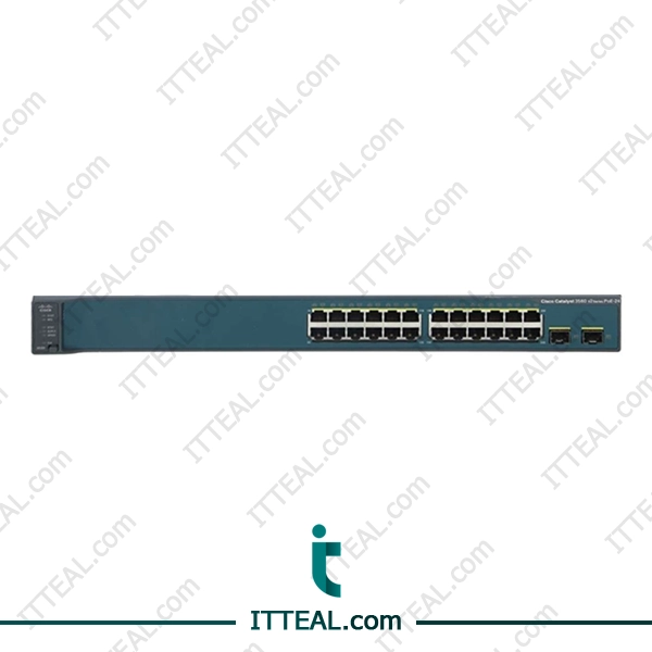 Front view of Cisco WS-C3560V2-24PS-S Catalyst