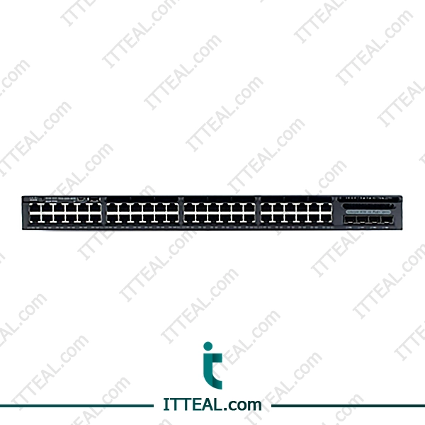 Front view of the Cisco WS-C3650-48PS-S Catalyst Model