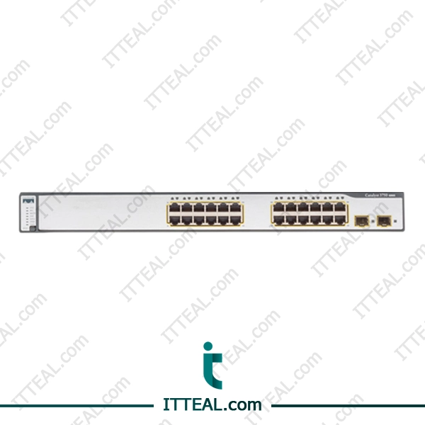 Front view of Cisco WS-C3750-24TS-S Catalyst