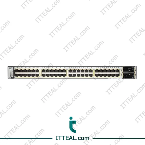 Cisco WS-C3750E-48TD-S 48 Gigabit ports, 2 10-Gigabit uplinks