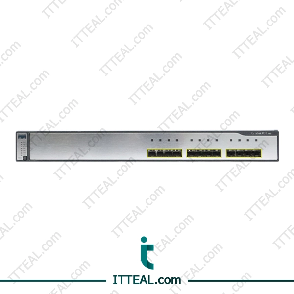 Front view of Cisco WS-C3750G-12S-E Catalyst