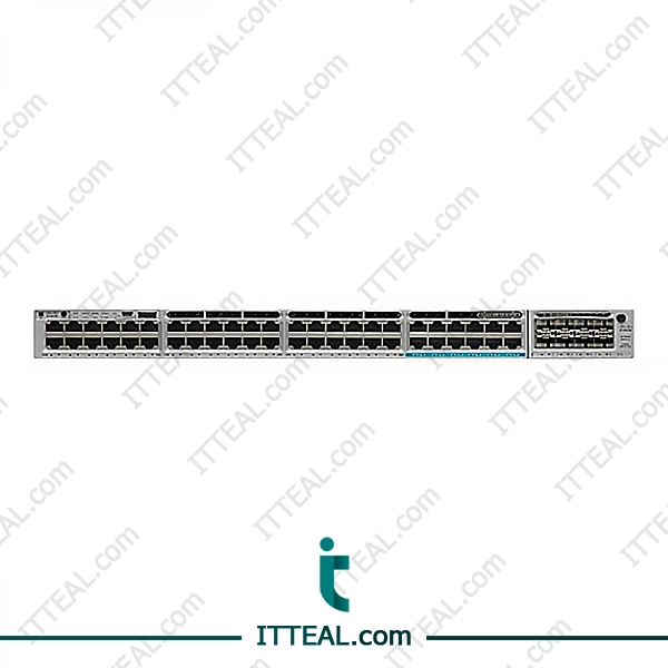 Front view of the Cisco WS-C3850-12X48U-L Catalyst