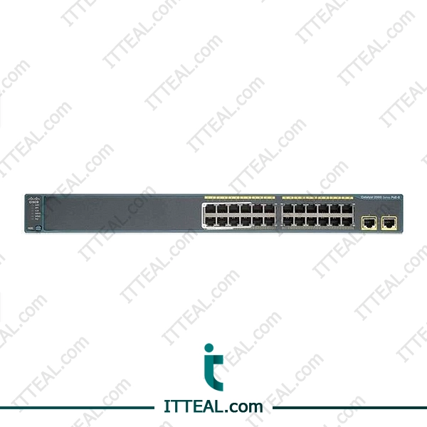 Cisco WS-C2960-24LT-L Catalyst switch featuring 24 Fast Ethernet ports