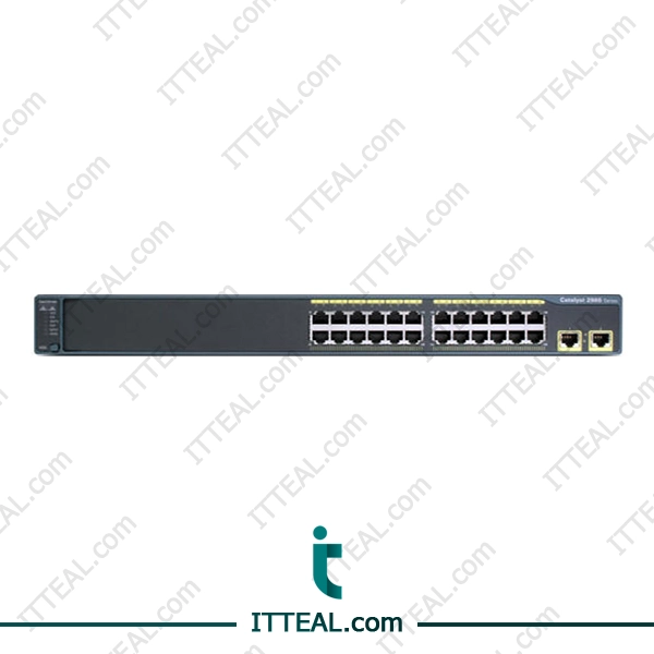 Front view of Cisco WS-C2960-24TT-L Catalyst