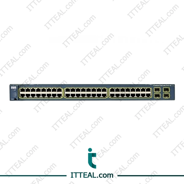 Front view of Cisco WS-C3560G-48PS-E Catalyst