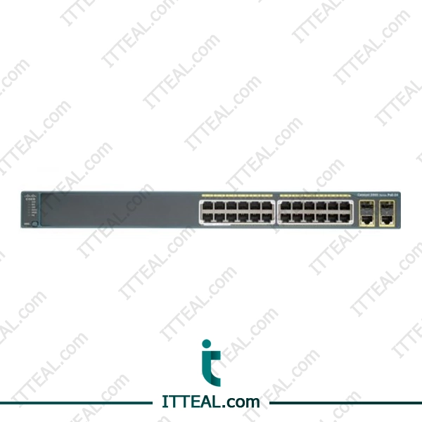 Front view of Cisco WS-C2960+24TC-L Catalyst