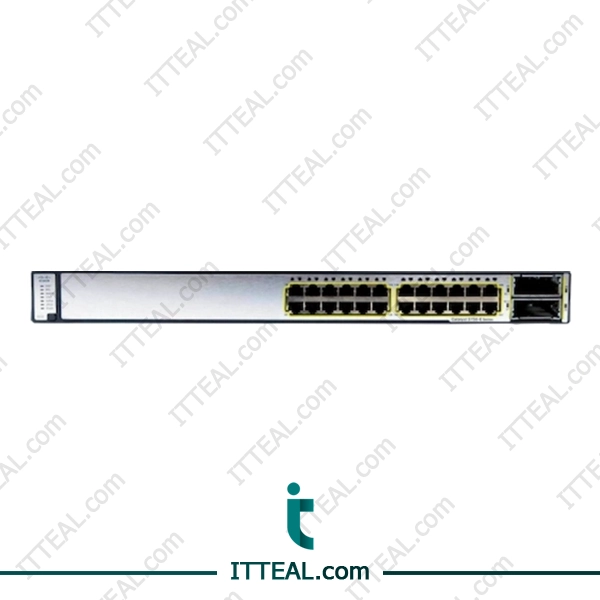 Front view of Cisco WS-C3750E-24TD-S Catalyst