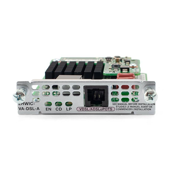 Cisco EHWIC-VA-DSL-A Van router has an RJ-45 port. This port has the ability to support VDSL2 and ADSL2/2+ multi-mode connection through telephone service.