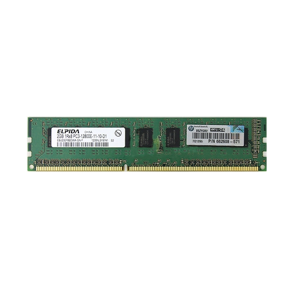 2GB 1RX8 PC3-12800E DDR3 1600 MT/s Data Rate