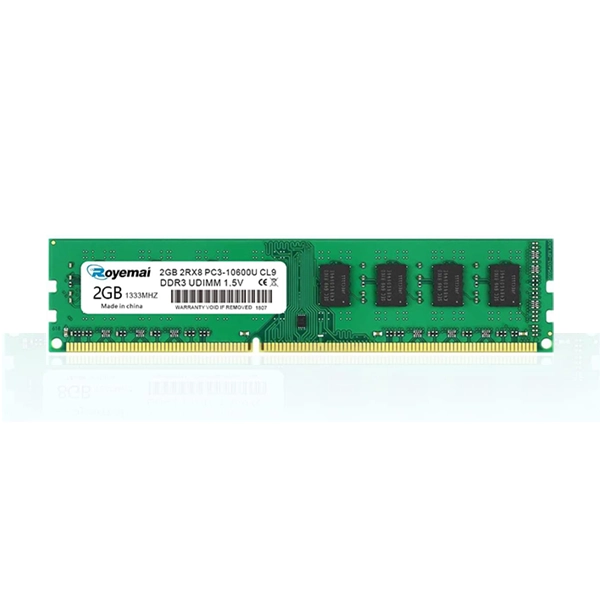 2GB 1Rx8 PC3-10600U DDR3 UDIMM Non-ECC with 1.5V voltage