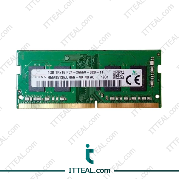 4GB 1Rx16 PC4-2666V DDR4 laptop memory module, 2666 MHz speed, 1.2V power efficiency, 260-pin SODIMM compatibility.