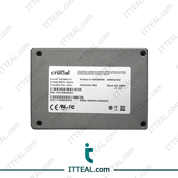 Crucial SSD 512GB 2.5" SATA Up to 560 MB/s read and 510 MB/s write speeds