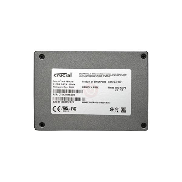 Crucial SSD 512GB 2.5" SATA Up to 560 MB/s read and 510 MB/s write speeds