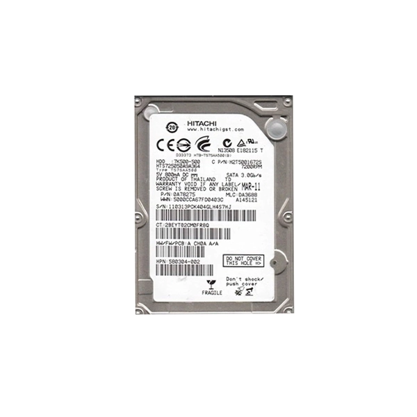 HITACHI HDD 7200RPM SATA with 500GB storage capacity