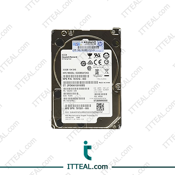 HP HDD 10k SAS 300GB Storage Capacity