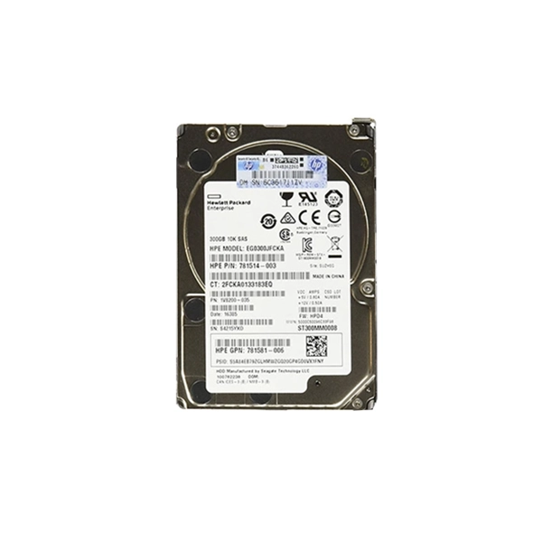 HP HDD 10k SAS 300GB Storage Capacity