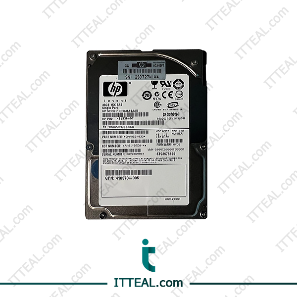 HP HDD 36GB SAS with 15000 RPM Speed