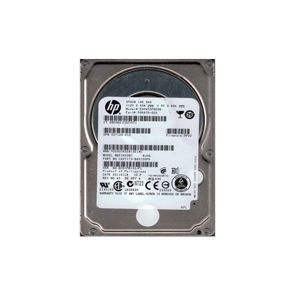 HP HDD 450GB 10K SAS 2.5 inch form factor