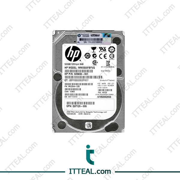 HP HDD 7.2K SAS with 500 GB Capacity