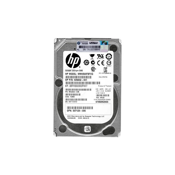 HP HDD 7.2K SAS with 500 GB Capacity