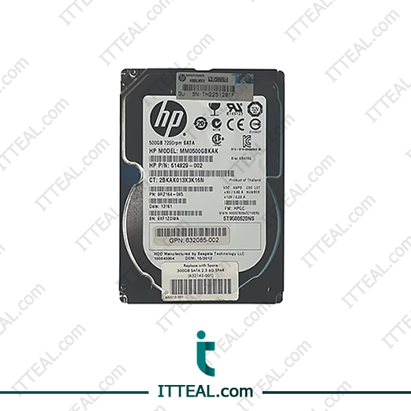 HP HDD 500GB with a rotational speed of 7200 RPM