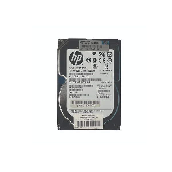 HP HDD 500GB with a rotational speed of 7200 RPM