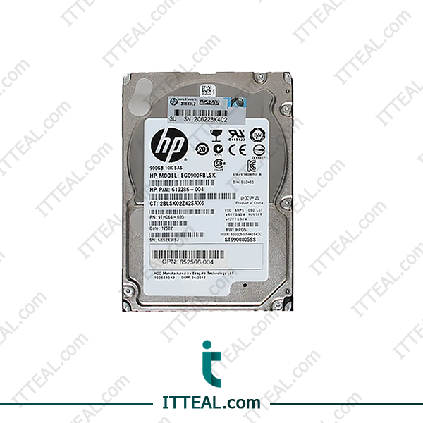 HP HDD 900GB 10K SAS with a speed of 10,000 RPM, featuring a SAS interface