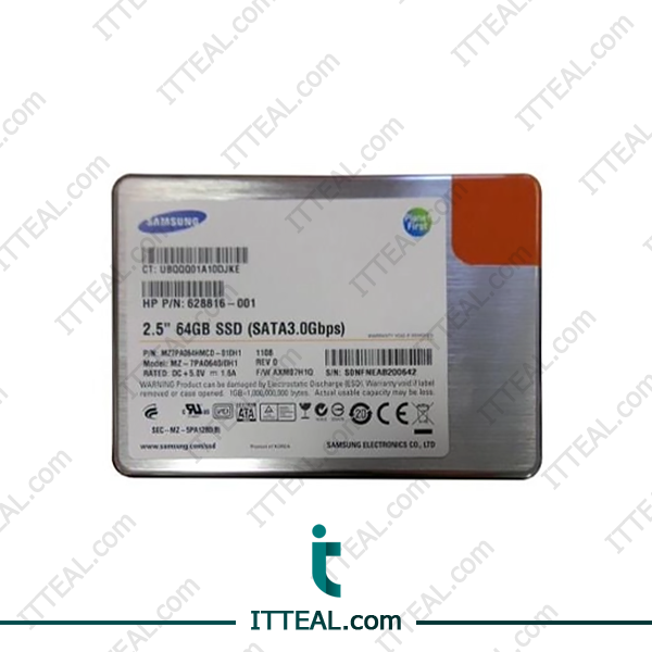 SAMSUNG SSD 64GB 2.5' SATA 0°C to 70°C Operating Temperature