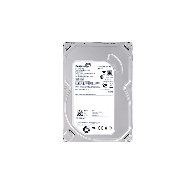 Capacity: 250GB, Spindle Speed: 7,200 RPM, Interface: SATA 3Gb/s, Form Factor: 3.5 inch