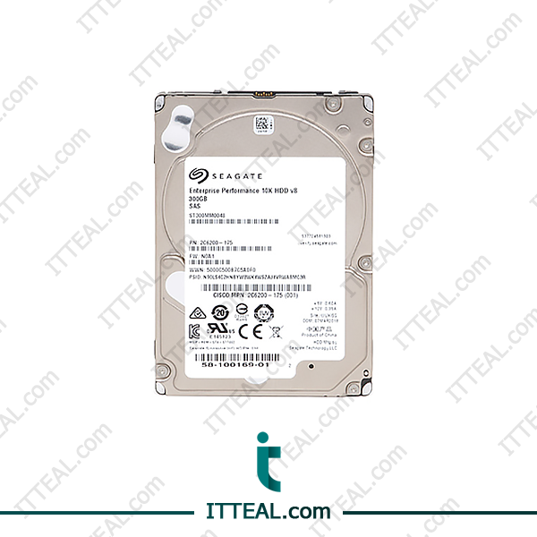 The Seagate 300GB 10K RPM SAS HDD, with a capacity of 300GB